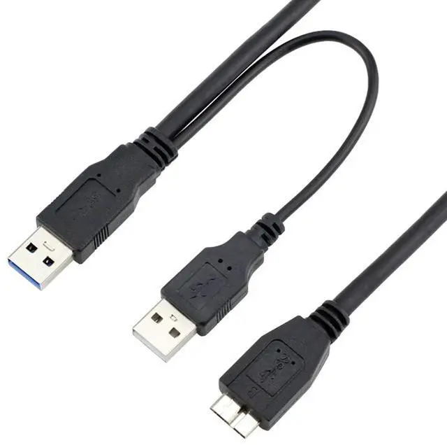 Main image of Power Y Cable Dual USB3.0 A Male to Micro USB 3.0 Y Cable with Extra Power for SSD HDD