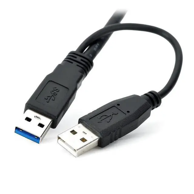 Alt view image 4 of 6 - Power Y Cable Dual USB3.0 A Male to Micro USB 3.0 Y Cable with Extra Power for SSD HDD