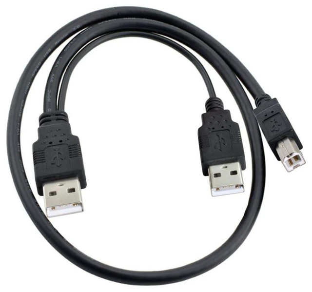 Alt view image 3 of 6 - USB 2.0 Type A to Type B Cable with USB Power Cable 80cm for Printer Scanner External Hard Disk Drive