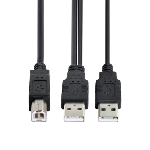 Alt view image 5 of 6 - USB 2.0 Type A to Type B Cable with USB Power Cable 80cm for Printer Scanner External Hard Disk Drive