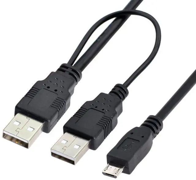 Main image of USB 2.0 to Micro USB 5Pin Data Cable with Extra Power Cable 80cm for Hard Disk Drive