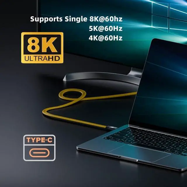 Alt view image 2 of 7 - USB C Flat Extension Cable,USB 3.2 Type C Male to Female Extension Cable Support 20Gbps Data Transfer PD 100W Fast Charging and 8K@60Hz Video 2.62FT/0.8M