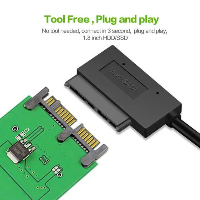 Alt view image 3 of 7 - 1.8" Micro SATA to Mini SATA mSATA SSD Hard Disk PCB Converter Adapter with USB 3.0 Data Cable