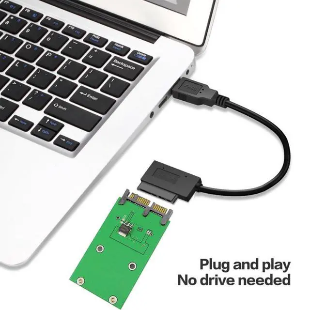 Alt view image 4 of 7 - 1.8" Micro SATA to Mini SATA mSATA SSD Hard Disk PCB Converter Adapter with USB 3.0 Data Cable