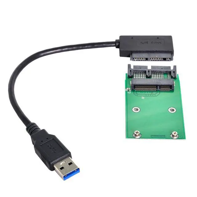 Alt view image 5 of 7 - 1.8" Micro SATA to Mini SATA mSATA SSD Hard Disk PCB Converter Adapter with USB 3.0 Data Cable
