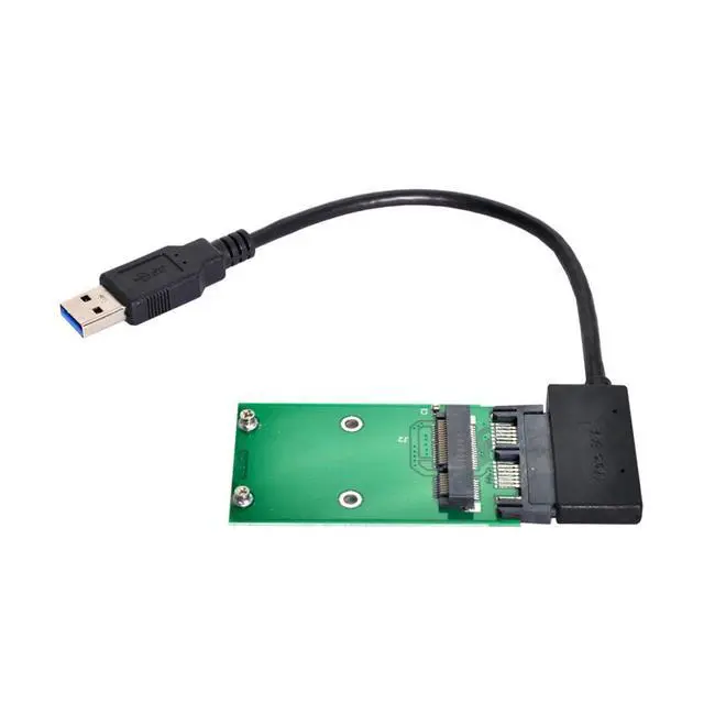 Alt view image 6 of 7 - 1.8" Micro SATA to Mini SATA mSATA SSD Hard Disk PCB Converter Adapter with USB 3.0 Data Cable
