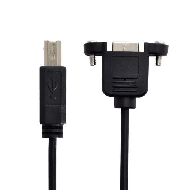 Alt view image 4 of 6 - USB 2.0 Type B Printer Scanner Hard Disk Extension Data Cable with Screws for Panel Mount 50cm