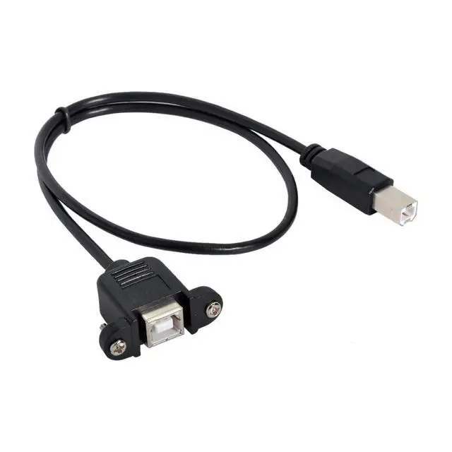 Alt view image 5 of 6 - USB 2.0 Type B Printer Scanner Hard Disk Extension Data Cable with Screws for Panel Mount 50cm