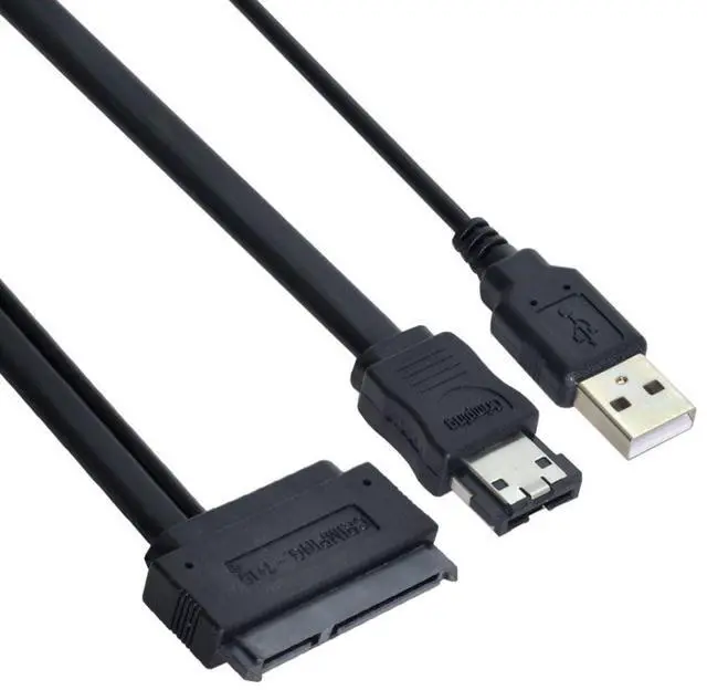 Main image of eSATA to SATA 22Pin Data Transfer Extension Cable with USB 2.0 Power Support 5V Power for 2.5" Hard Disk Drive 50cm