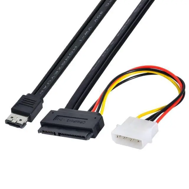 Alt view image 2 of 7 - CY 50cm eSATAp Power ESATA Combo to SATA 22pin & IDE 4pin 5V 12V for 3.5" 2.5" Hard Disk Data Cable