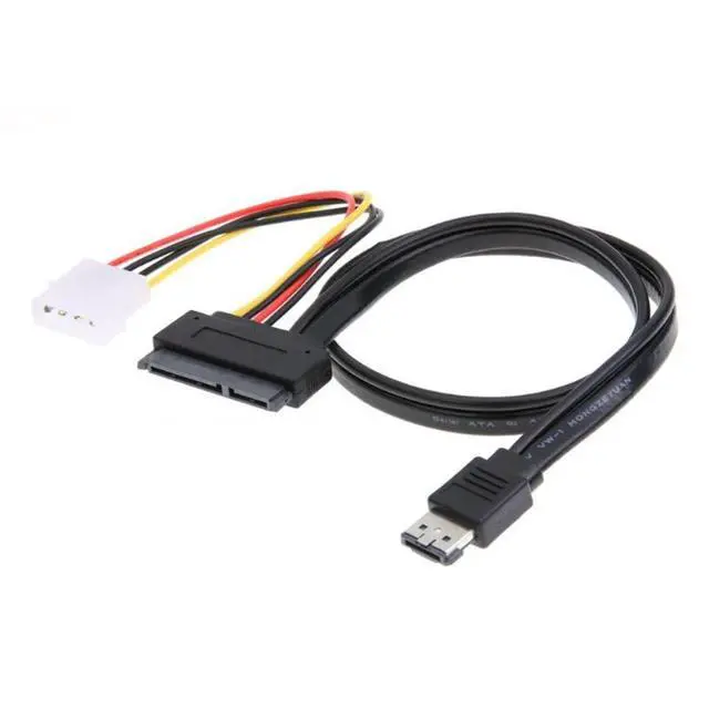 Alt view image 6 of 7 - CY 50cm eSATAp Power ESATA Combo to SATA 22pin & IDE 4pin 5V 12V for 3.5" 2.5" Hard Disk Data Cable