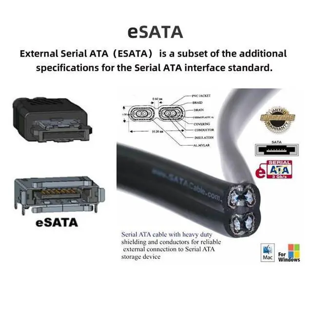 Alt view image 3 of 7 - PS3 Hard Disk SATA 7Pin Male to ESATA 7Pin Female Extender Extension Cable 50cm