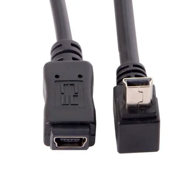 Alt view image 5 of 7 - Mini USB 5Pin Male to Female 90 Degree UP Angled Extension Cable Extender 480Mbps Cord 20cm