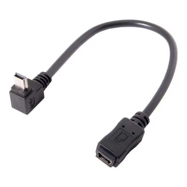 Alt view image 4 of 7 - Mini USB 5Pin Male to Female 90 Degree UP Angled Extension Cable Extender 480Mbps Cord 20cm