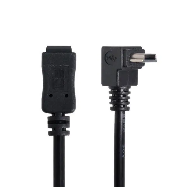 Alt view image 2 of 7 - Mini USB 5Pin Male to Female 90 Degree UP Angled Extension Cable Extender 480Mbps Cord 20cm
