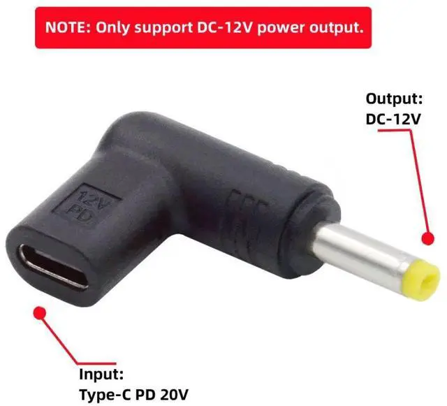 Alt view image 2 of 7 - USB C to DC 12V Adapter,USB 3.1 Type C Female to DC 4.8x1.7mm 12V Plug Adapter PD Emulator Trigger
