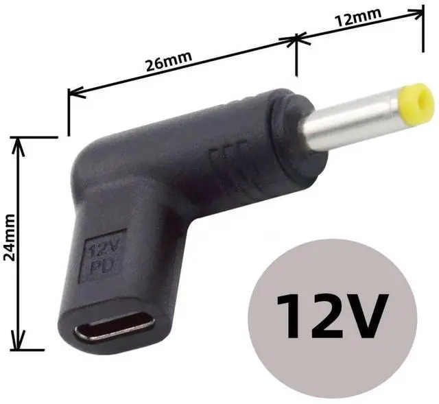 Alt view image 4 of 7 - USB C to DC 12V Adapter,USB 3.1 Type C Female to DC 4.8x1.7mm 12V Plug Adapter PD Emulator Trigger