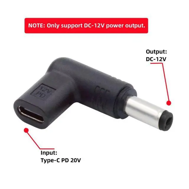 Alt view image 2 of 7 - USB C to DC 12V Adapter,USB 3.1 Type C Female to DC 5.5x2.1mm 12V Plug Adapter PD Emulator Trigger