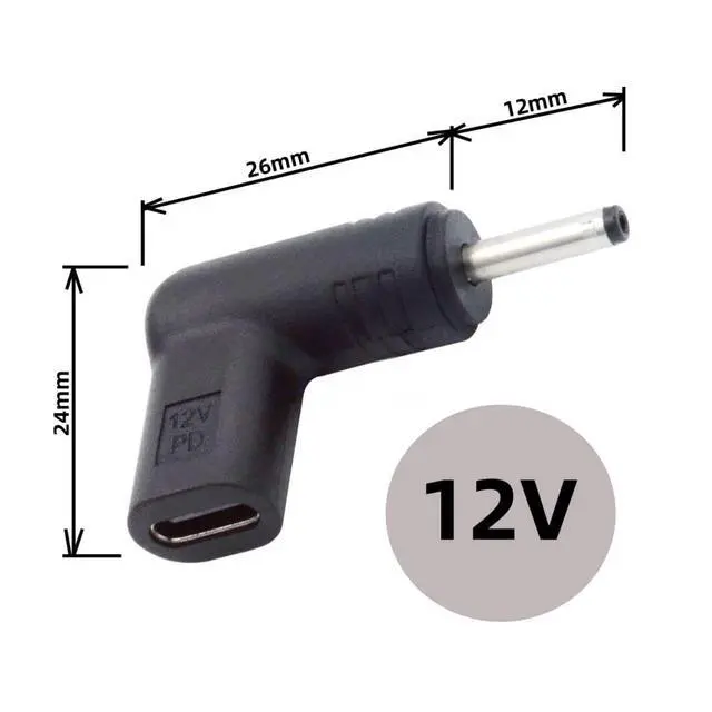 Alt view image 4 of 7 - CY USB C to DC 12V Adapter,USB 3.1 Type C Female to DC 3.5x1.3mm 12V Plug Adapter PD Emulator Trigger