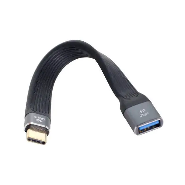 Alt view image 2 of 7 - USB 3.0 Type A Female to USB-C USB 3.1 Type C Male Host OTG Flat Slim FPC Data Cable for Laptop & Phone