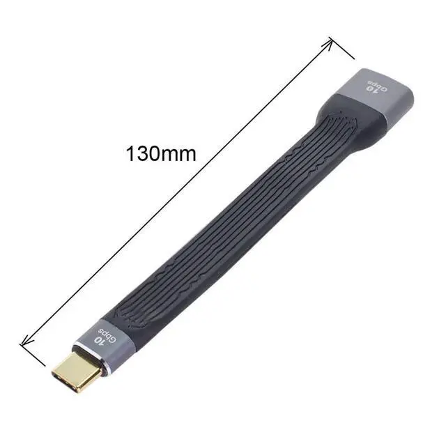 Alt view image 5 of 7 - USB 3.0 Type A Female to USB-C USB 3.1 Type C Male Host OTG Flat Slim FPC Data Cable for Laptop & Phone