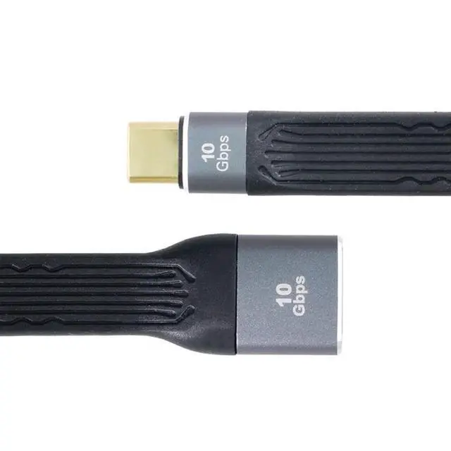 Alt view image 6 of 7 - USB 3.0 Type A Female to USB-C USB 3.1 Type C Male Host OTG Flat Slim FPC Data Cable for Laptop & Phone