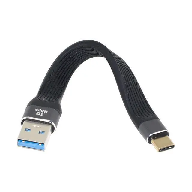 Alt view image 7 of 7 - USB 3.0 Type A Male to USB-C USB 3.1 Type C Male Host 10Gbps Flat Slim FPC Data Cable for Laptop & Phone