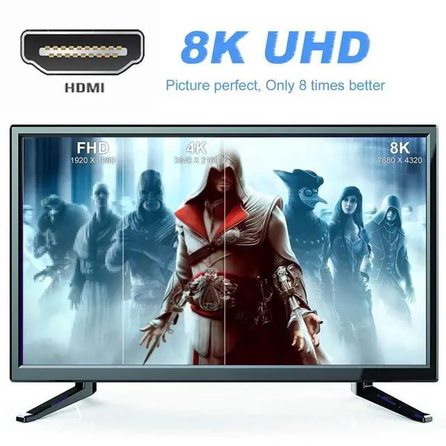 Alt view image 5 of 6 - CY HDMI 2.1 Converter Adapter,HDMI Male Right Side to Female 90 Degree Left Angled Low Profile UHD Extension Converter Adapter