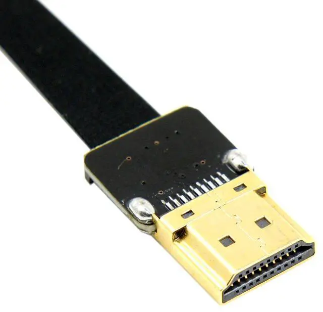 Alt view image 6 of 7 - CY 20cm FPV HDMI Male to 90 Degree Down Angled HDMI Male HDTV FPC Flat Cable for Multicopter Aerial Photography