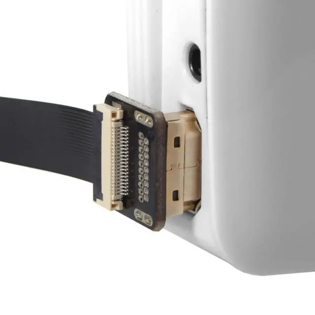 Alt view image 2 of 7 - CYFPV HDMI Type A Male to Male HDTV FPC Flat Cable for FPV HDTV Multicopter Aerial Photography 90 Degree UP Angled 20 cm
