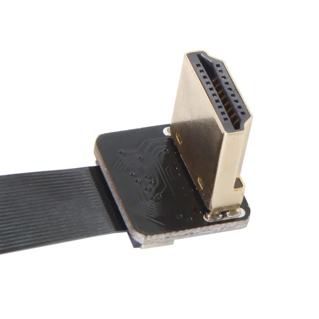 Alt view image 4 of 7 - CYFPV HDMI Male to HDMI Male Up Angled 90 Degree HDTV FPC Flat Cable for FPV HDTV Multicopter Aerial Photography (Up Angled 0.2m)
