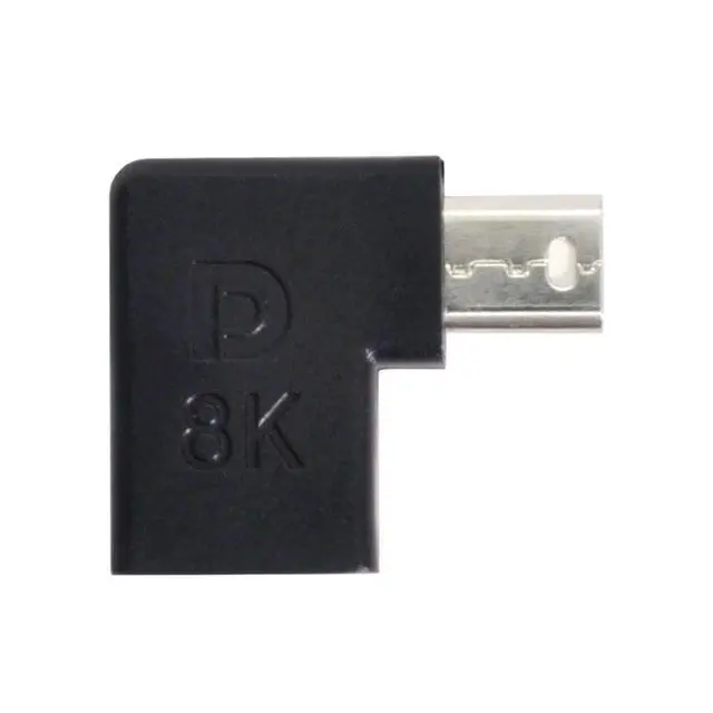 Alt view image 5 of 7 - Mini DP DisplayPort 1.4 Connector Mini DisplayPort to Mini DisplayPort 8K 60hz 4K 144hz 90 Degree Angled Adapter
