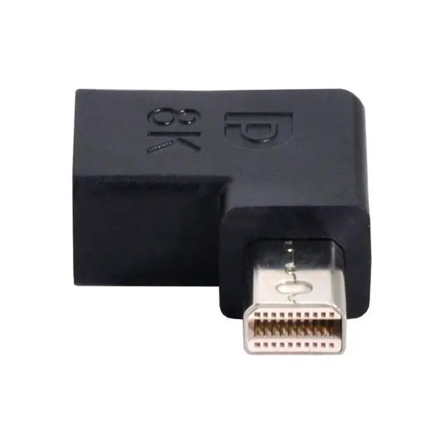 Alt view image 7 of 7 - Mini DP DisplayPort 1.4 Connector Mini DisplayPort to Mini DisplayPort 8K 60hz 4K 144hz 90 Degree Angled Adapter