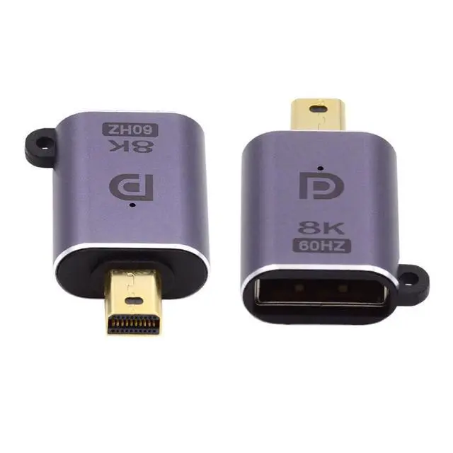 Alt view image 6 of 6 - Mini DisplayPort 1.4 Adapter DisplayPort DP Female to Mini DP DisplayPort Male 8K 60hz Adapter