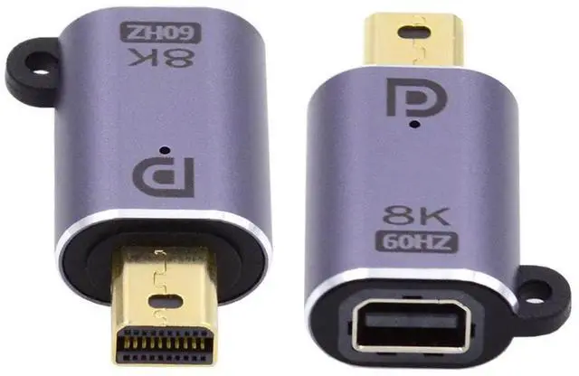 Alt view image 6 of 6 - Mini DisplayPort 1.4 Adapter Mini DP DisplayPort Male to Mini DP Female 8K 60hz Adapter