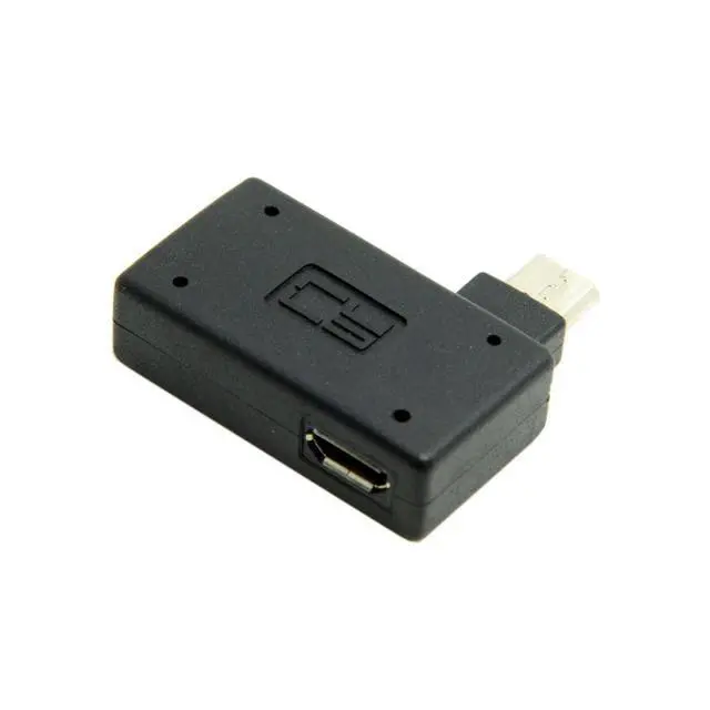 Alt view image 7 of 7 - Micro USB OTG Power Adapter 2 in 1 Micro USB Male to USB 2.0 Female 90 Degree Right Angled Connector Adapter