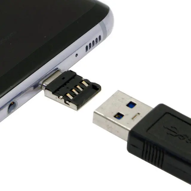 Alt view image 7 of 7 - 5 Pack USB C OTG Adapter USB C Male to USB 2.0 Female Ultra Mini Size Connector Adapter