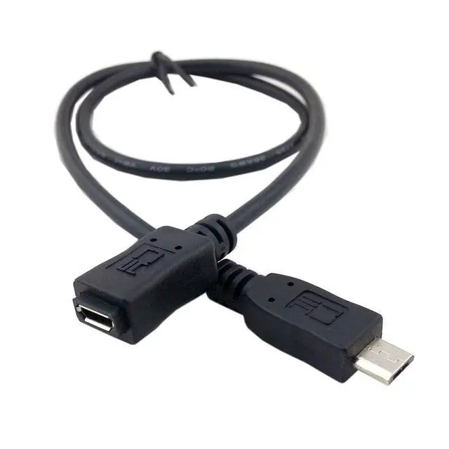 Alt view image 5 of 7 - Micro USB 2.0 Extension Cable,Micro USB 5Pin Male to Female Data Charging Extension Cable for Dash Cam/GPS/Camera 1.64FT/0.5M