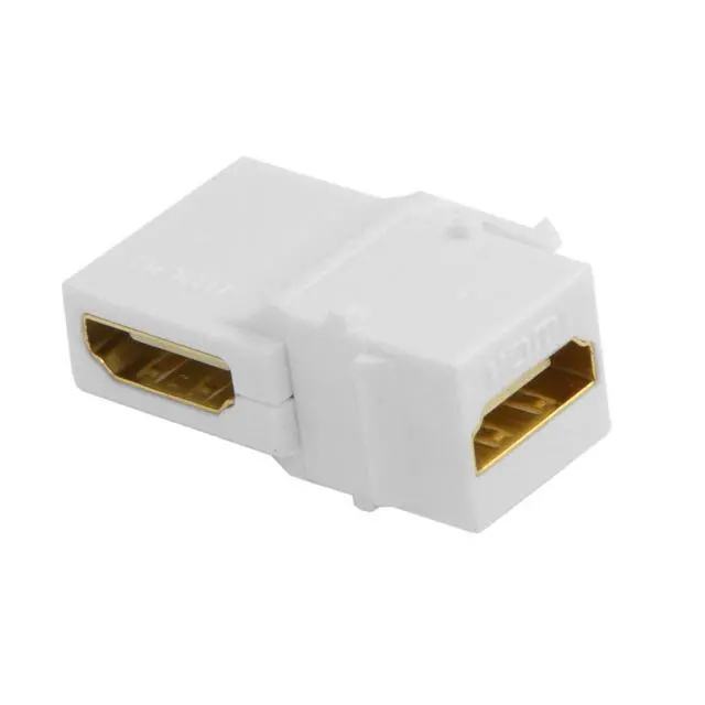 Alt view image 2 of 7 - HDMI Keystone Jack Adapter 90 Degree Right Angled HDMI 1.4 Snap-in Female to Female Keystone Jack Coupler Adapter for Wall Plate