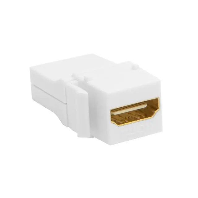 Alt view image 6 of 7 - HDMI Keystone Jack Adapter 90 Degree Right Angled HDMI 1.4 Snap-in Female to Female Keystone Jack Coupler Adapter for Wall Plate