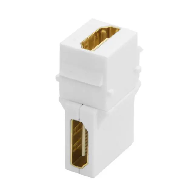 Alt view image 4 of 7 - HDMI Keystone Jack Adapter 90 Degree Right Angled HDMI 1.4 Snap-in Female to Female Keystone Jack Coupler Adapter for Wall Plate
