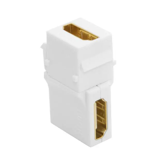 Alt view image 5 of 7 - HDMI Keystone Jack Adapter 90 Degree Right Angled HDMI 1.4 Snap-in Female to Female Keystone Jack Coupler Adapter for Wall Plate
