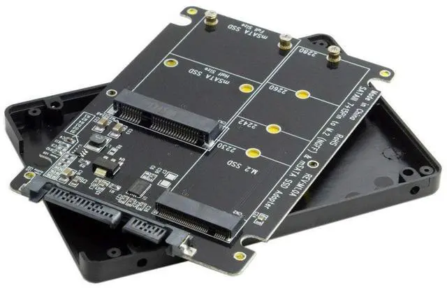 Main image of mSATA Mini SATA/M.2 NGFF SSD to SATA 2.5 inch Hard Disk Case Enclosure(Not Work for NVME SSD)