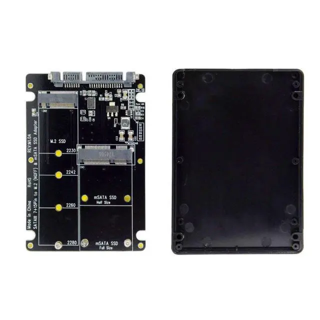 Alt view image 7 of 7 - mSATA Mini SATA/M.2 NGFF SSD to SATA 2.5 inch Hard Disk Case Enclosure(Not Work for NVME SSD)