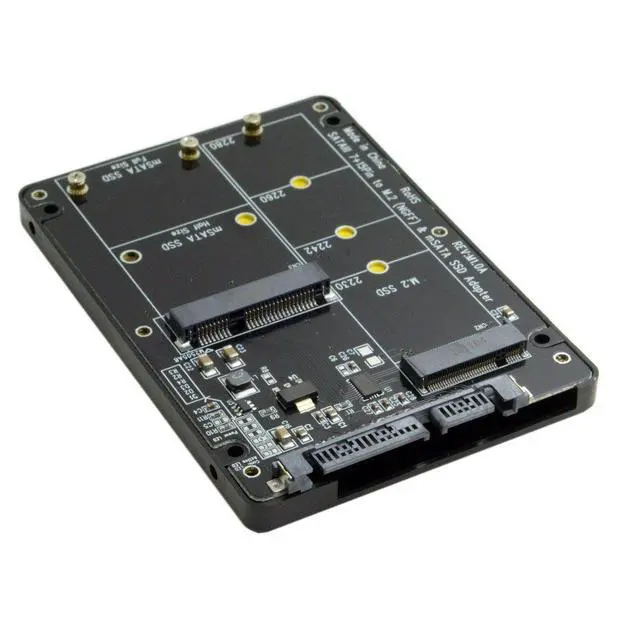 Alt view image 6 of 7 - mSATA Mini SATA/M.2 NGFF SSD to SATA 2.5 inch Hard Disk Case Enclosure(Not Work for NVME SSD)