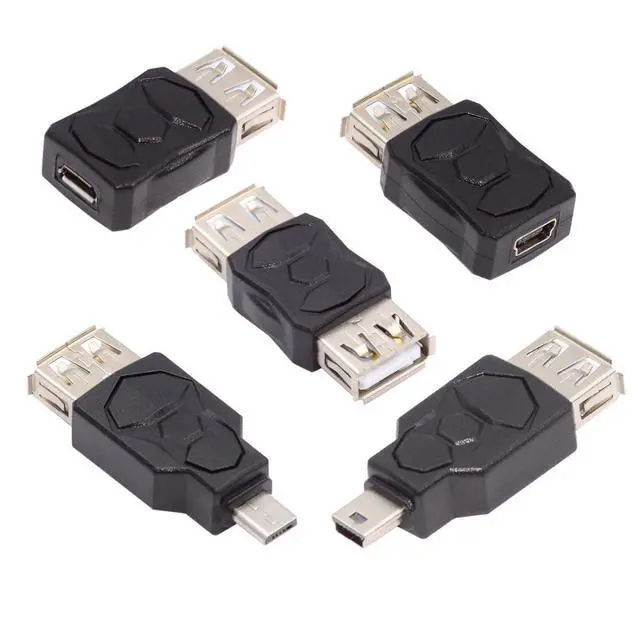 Alt view image 5 of 7 - 5 Pack USB 2.0 Connector Micro USB Mini USB 5Pin to USB 2.0 OTG Data Charge Converter Adapter