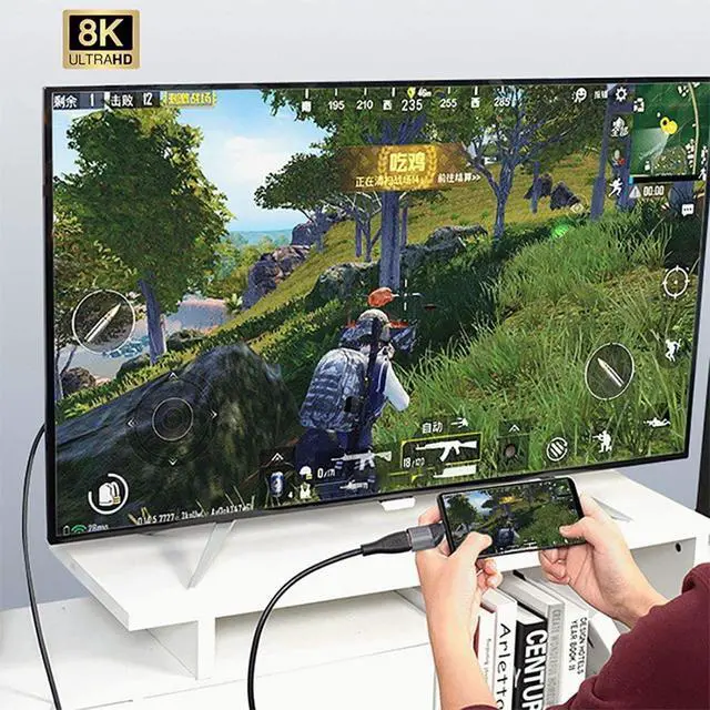 Alt view image 4 of 7 - CY USB4 USB-C Type-C Male Source to HDMI 2.0 Female Display 8K 60HZ UHD 4K HDMI Monitor Adapter