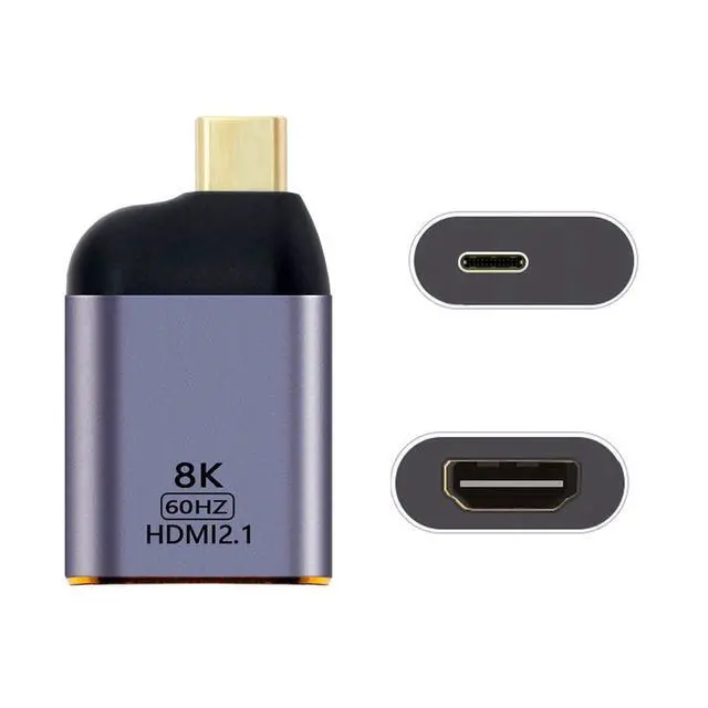 Alt view image 6 of 7 - CY USB4 USB-C Type-C Male Source to HDMI 2.0 Female Display 8K 60HZ UHD 4K HDMI Monitor Adapter
