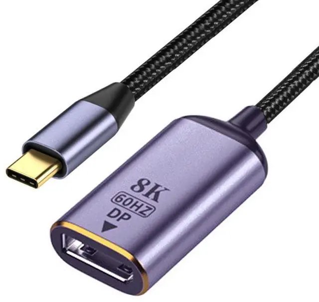 Main image of CY USB C to Displayport Adapter,USB4 Type C Source to DP Displayport Female Cable Display 8K 60HZ UHD 4K Monitor Displays Adapter