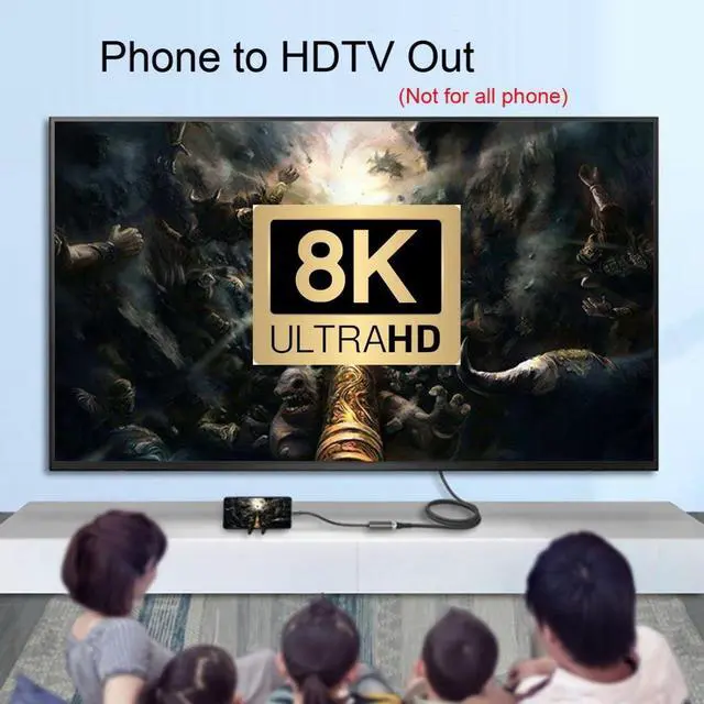 Alt view image 5 of 7 - CY USB4 USB-C Type-C Male Source to HDMI 2.0 Female Cable Display 8K 60HZ UHD 4K HDMI Monitor Cable
